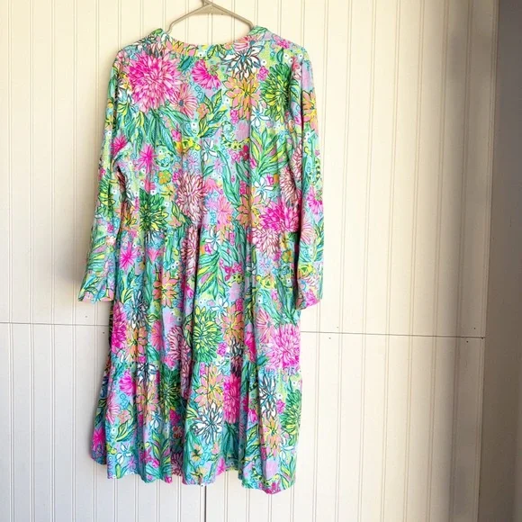 Lilly Pulitzer Floral Dress in Pink, Green, and Blue - Picture 6 of 6